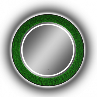 Зеркало с подсветкой Continent Forest ЗЛП302 с бесконтактным сенсором 80см декоративный мох